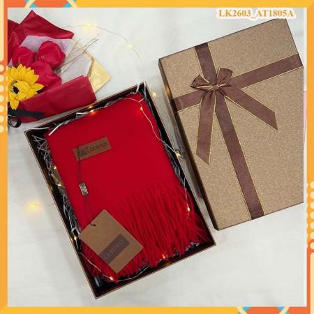 Set quà tặng khăn choàng Pashmina-bó hoa sáp LK2601A